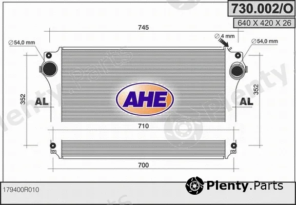 AHE 730.002/O — Charge Air Cooler