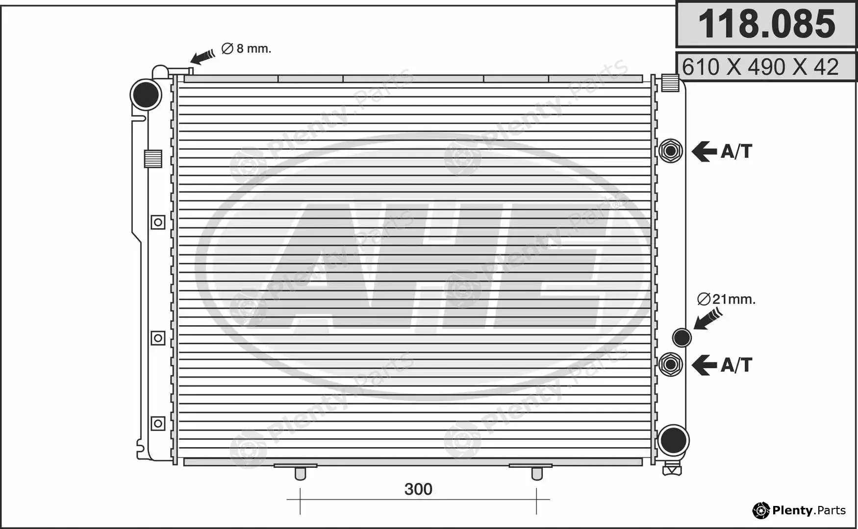 AHE 118.085 — Radiator, engine cooling