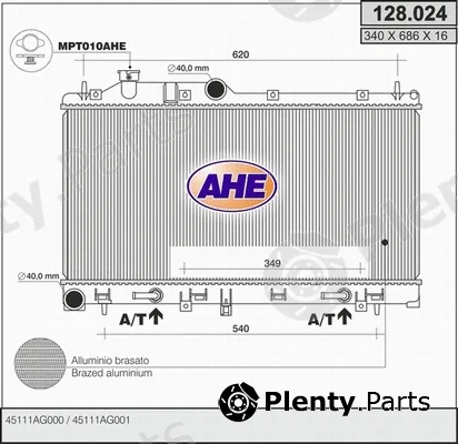 AHE 128.024 — Radiator, engine cooling