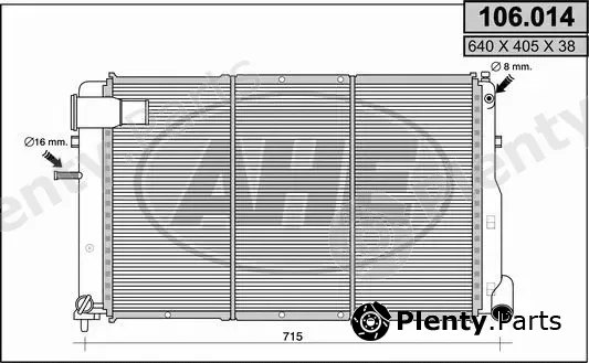 AHE 106.014 — Radiator, engine cooling