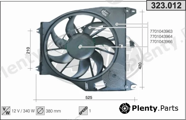 AHE 323.012 — Fan, engine cooling