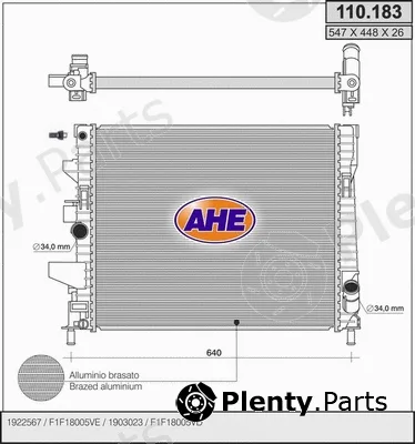AHE 110.183 — Radiator, engine cooling
