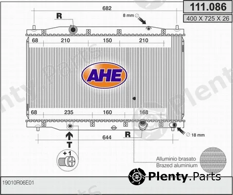 AHE 111.086 — Radiator, engine cooling