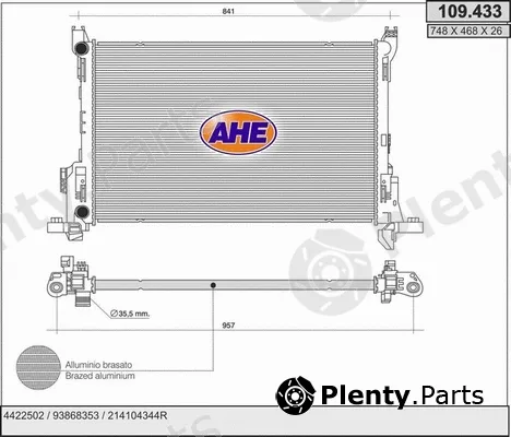 AHE 109.433 — Radiator, engine cooling