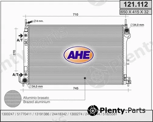 AHE 121.112 — Radiator, engine cooling