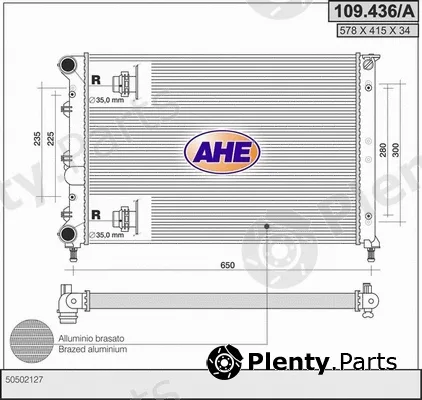 AHE 109.436/A — Radiator, engine cooling