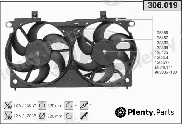 AHE 306.019 — Fan, engine cooling