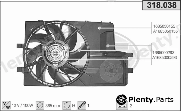 AHE 318.038 — Fan, engine cooling