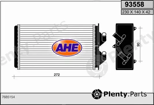 AHE 93558 — Heat Exchanger, interior heating