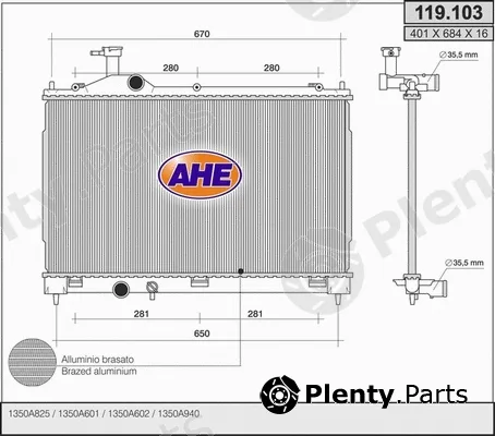 AHE 119.103 — Radiator, engine cooling