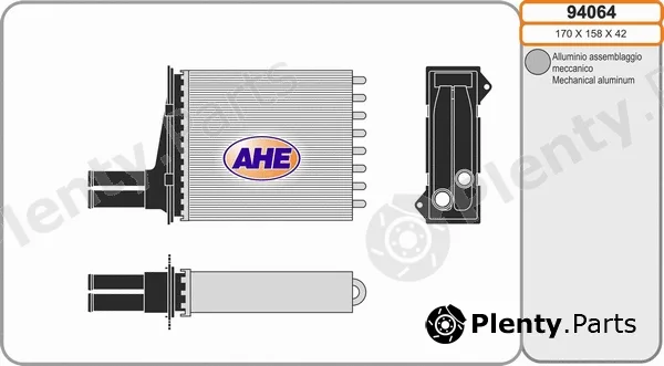 AHE 94064 — Heat Exchanger, interior heating