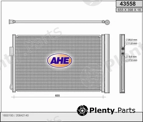 AHE 43558 — Condenser, air conditioning