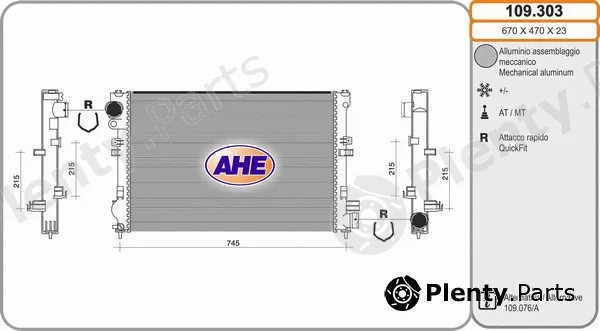 AHE 109.303 — Radiator, engine cooling