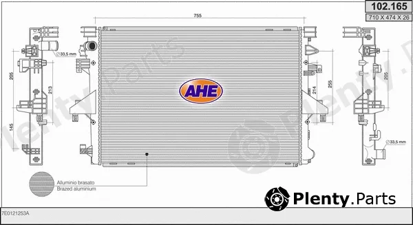 AHE 102.165 — Radiator, engine cooling
