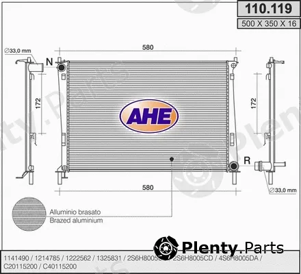 AHE 110.119 — Radiator, engine cooling