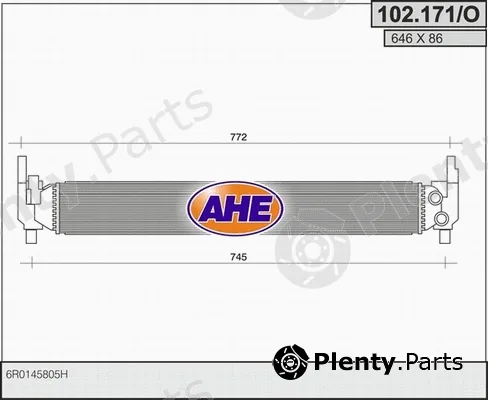 AHE 102.171/O — Radiator, engine cooling