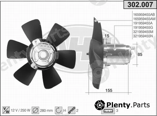 AHE 302.007 — Fan, engine cooling