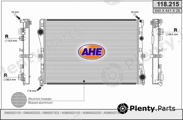 AHE 118.215 — Radiator, engine cooling