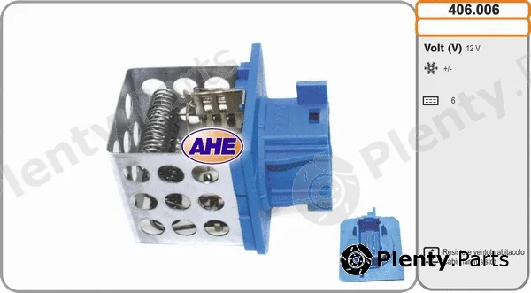 AHE 406.006 — Series resistor, electric motor (radiator fan)