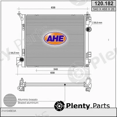 AHE 120.182 — Radiator, engine cooling