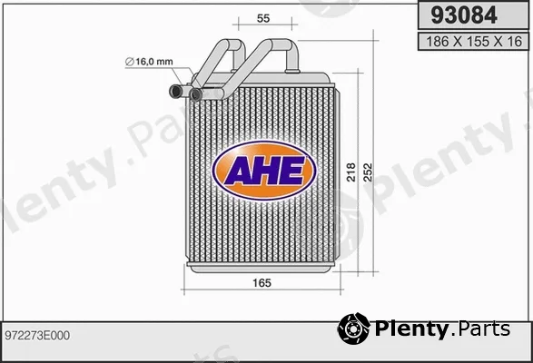 AHE 93084 — Heat Exchanger, interior heating