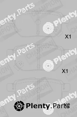 Champion 572632CH — Brake Pad Set, disc brake