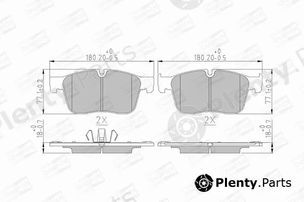 Champion 573822CH — Brake Pad Set, disc brake