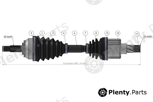 Sercore 221908 — Drive Shaft