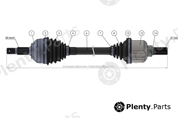 Sercore 221865 — Drive Shaft