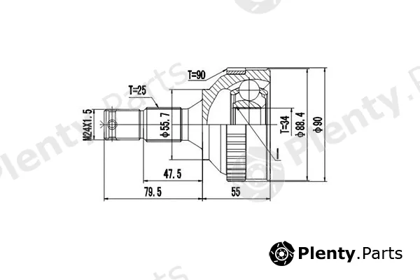 Dynamatrix DCV845004 — Joint Kit, drive shaft
