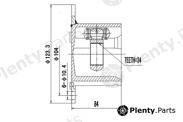 Dynamatrix DCV661044 — Joint Kit, drive shaft