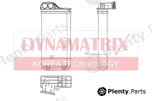 Dynamatrix DR71157 — Heat Exchanger, interior heating