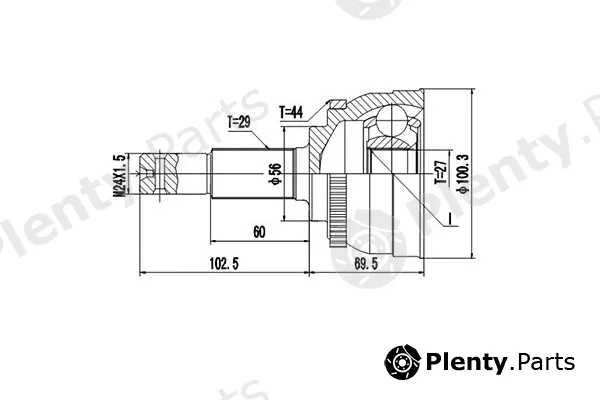 Dynamatrix DCV841152 — Joint Kit, drive shaft