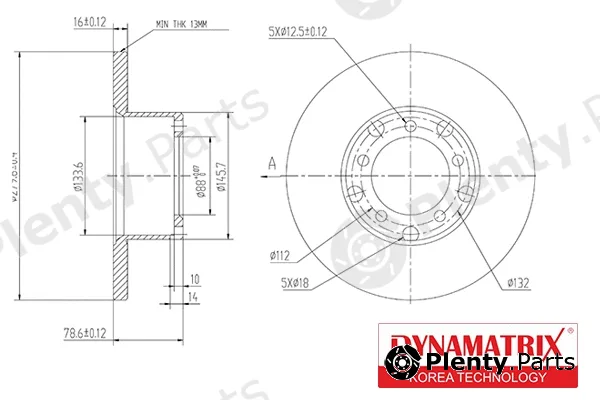 Dynamatrix DBD116A — Brake Disc