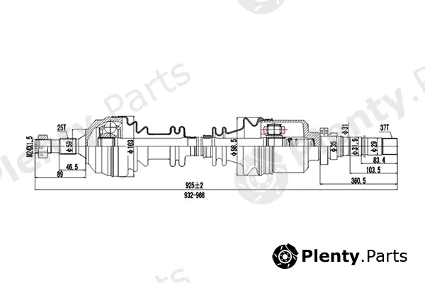 Dynamatrix DDS210139 — Drive Shaft