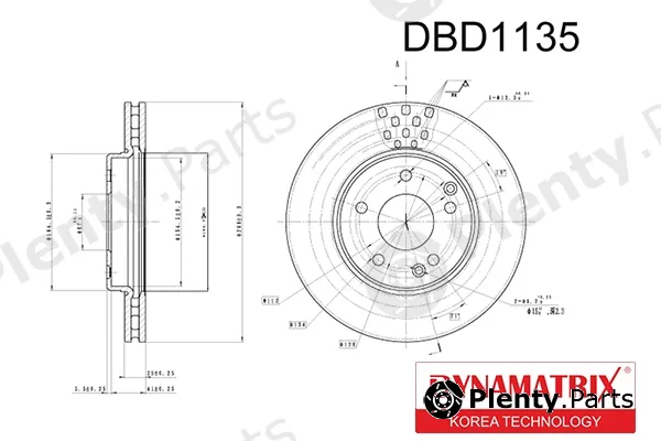 Dynamatrix DBD1135 — Brake Disc