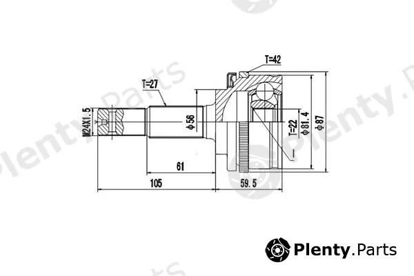 Dynamatrix DCV841010 — Joint Kit, drive shaft