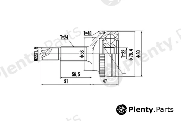 Dynamatrix DCV859035 — Joint Kit, drive shaft
