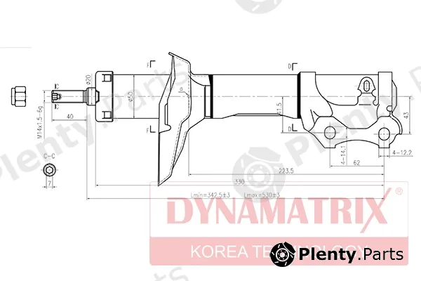 Dynamatrix DSA633712 — Shock Absorber