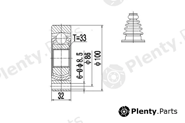 Dynamatrix DCV661003 — Joint Kit, drive shaft