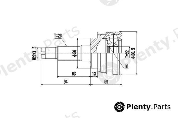 Dynamatrix DCV834055 — Joint Kit, drive shaft