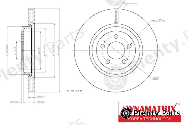 Dynamatrix DBD1765 — Brake Disc