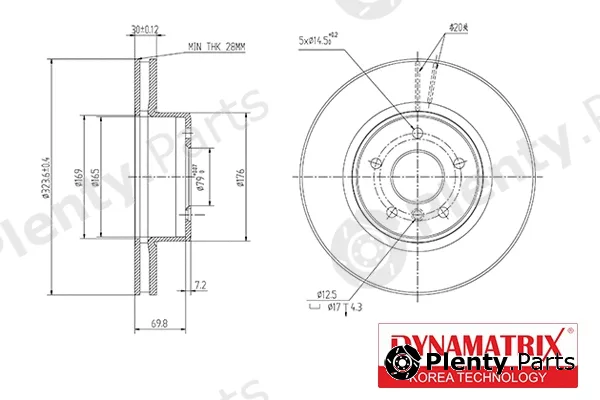 Dynamatrix DBD1242 — Brake Disc
