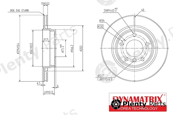 Dynamatrix DBD1073 — Brake Disc