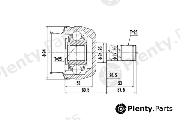 Dynamatrix DCV644008 — Joint Kit, drive shaft
