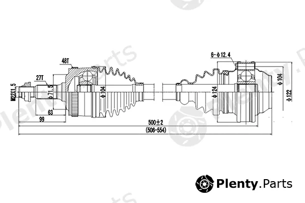 Dynamatrix DDS235003 — Drive Shaft