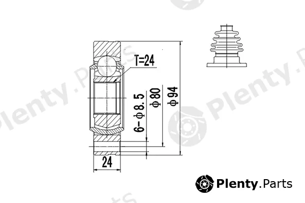 Dynamatrix DCV605001 — Joint Kit, drive shaft