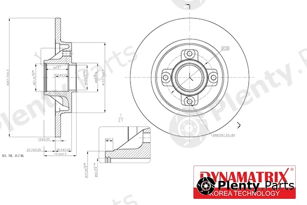 Dynamatrix DBD1735 — Brake Disc