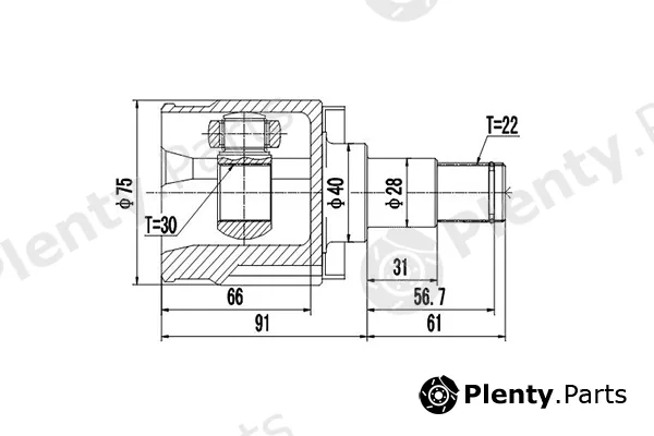 Dynamatrix DCV654003 — Joint Kit, drive shaft