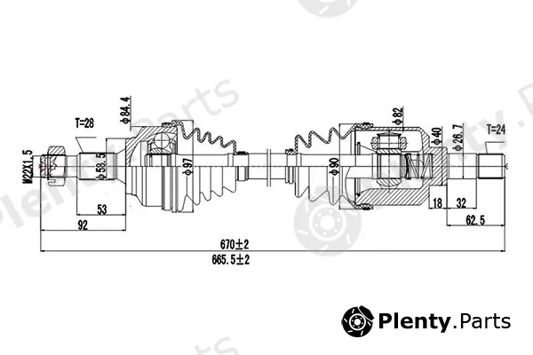 Dynamatrix DDS210266 — Drive Shaft